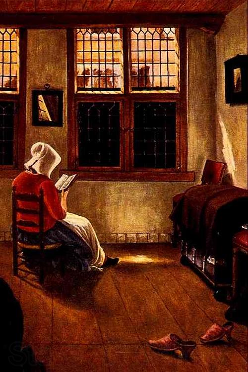 Pieter Janssens Woman Reading Norge oil painting art